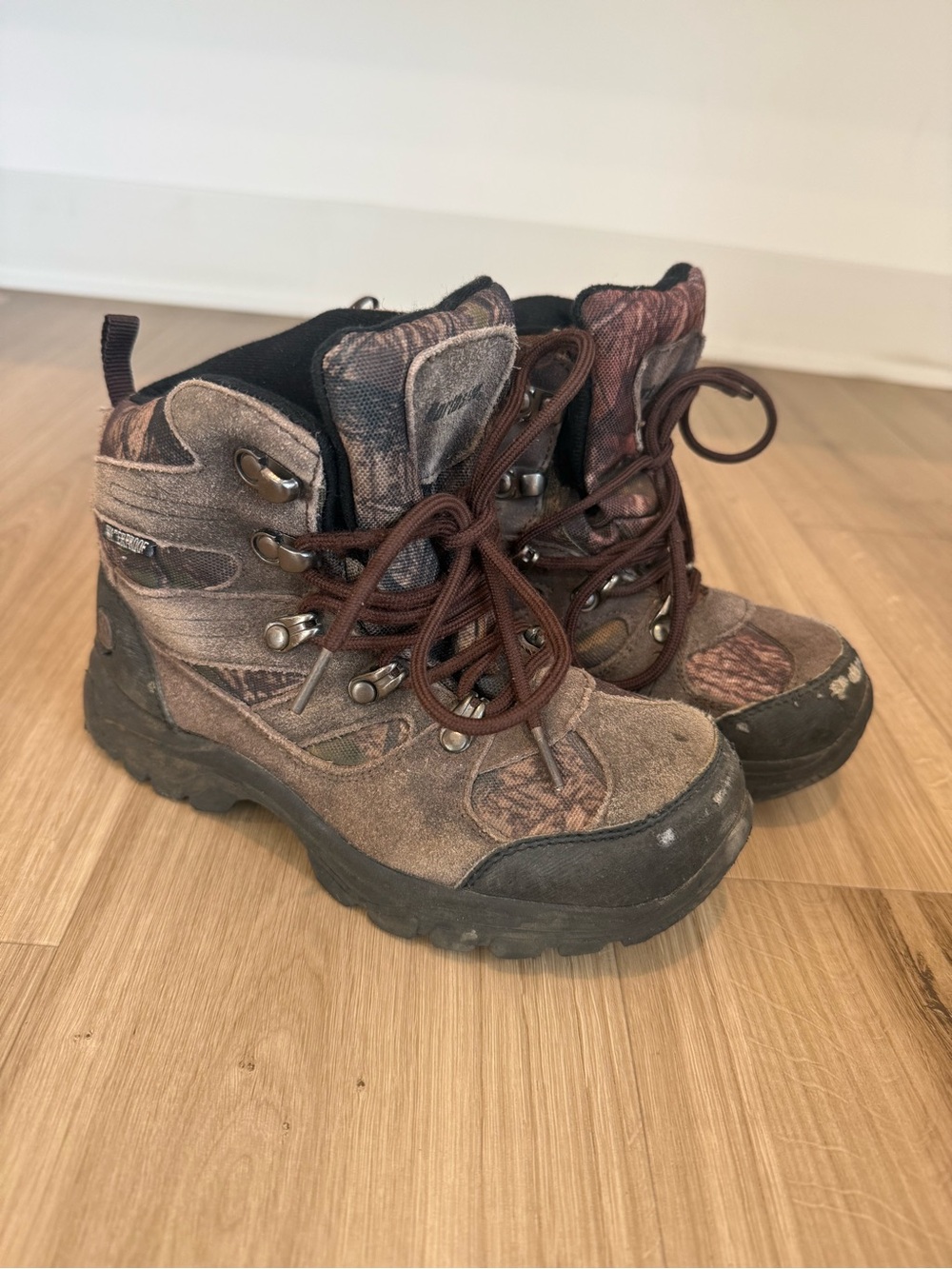 Kids size 13 Hunting Boots with Rugged Grip